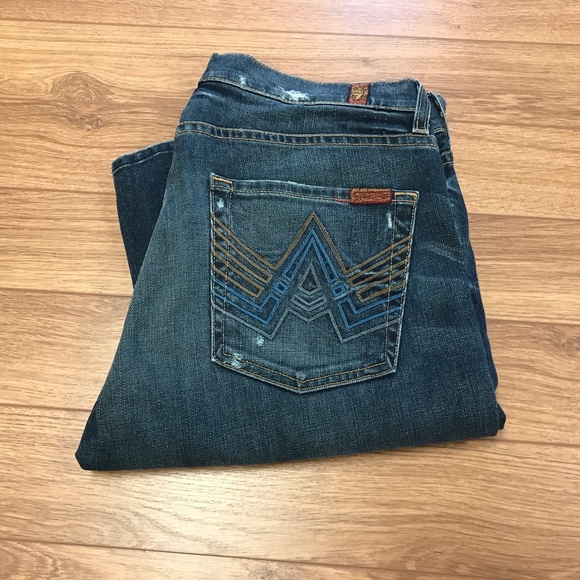 7 For All Mankind “A” Pocket Jeans size 33 Boot Cut - Picture 1 of 7